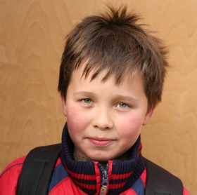 Anton Baer 9-vuotiaana.